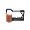 Sony Alpha 7C Camera Cage Stabilizer Rig - PULUZ Wood Handle Metal - 2