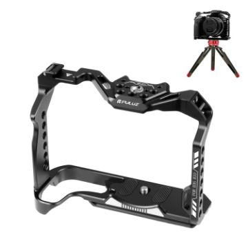 Canon EOS R10 PULUZ Metal Camera Cage Stabilizer Rig - Black - 1