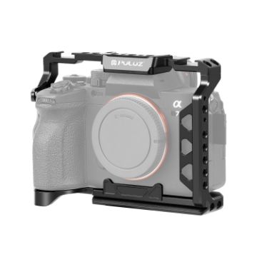 PULUZ Metal Camera Cage Stabilizer Rig for Sony A7 IV - Black - 1
