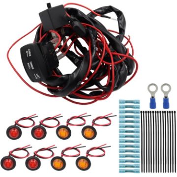 UTV/ATV Car Turn Signal Light Toggle Switch Kit - Horizontal Turn Switch - 1