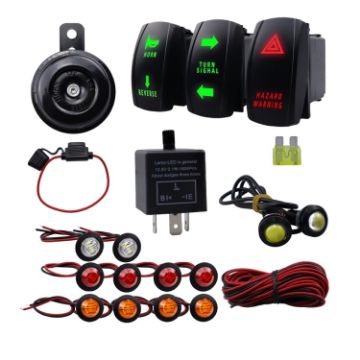 UTV Turn Signal Fault Light Horn Wiring Harness Kit - 1