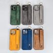 Picture of For iPhone 14 Lambskin Wristband Holder Phone Case (Orange)