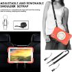 Picture of For Samsung Galaxy Tab A9 8.7 2023 Silicone Hybrid PC Tablet Case with Shoulders Strap (Coral Orange)