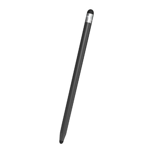Universal Two-end Rubber Nibs Capacitive Stylus Pen Black - 1