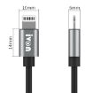 IVON CA73 2.4A Micro USB Fast Charging Data Cable 2m Black - 2