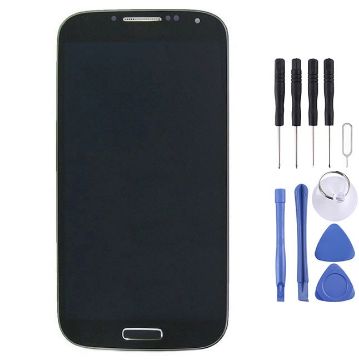 LCD Display + Touch Panel w/ Frame for Galaxy S4/i9505 - Black - 1