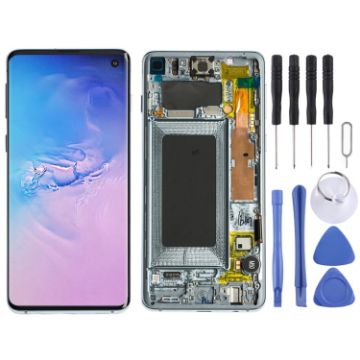 Samsung Galaxy S10 Super AMOLED LCD Screen Digitizer Assembly Blue - 1