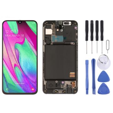 Samsung Galaxy A40 SM-A405F Super AMOLED LCD Screen with Frame - Black - 1