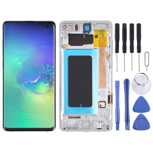 Samsung Galaxy S10+ Super AMOLED LCD Screen Digitizer Assembly (Silver) - 1