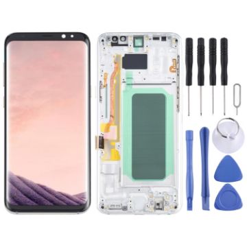 Samsung Galaxy S8+ SM-G955 OLED LCD Screen Digitizer Assembly Silver - 1