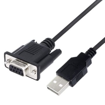 JUNSUNMAY 6ft RS232 DB9 Female to USB 2.0 Cable for PLC - 1