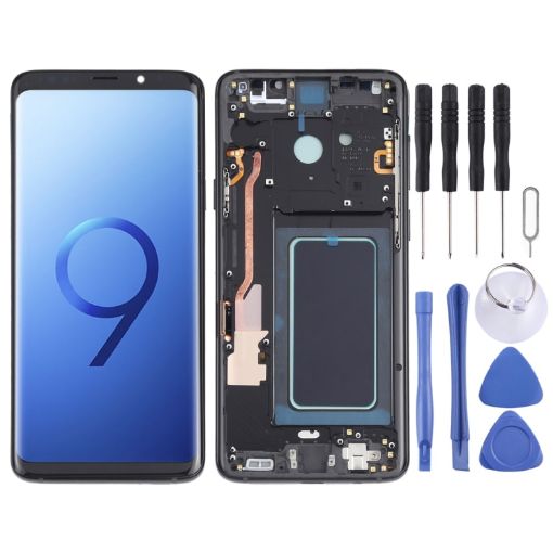Samsung Galaxy S9+ SM-G965 OLED LCD Screen Digitizer Assembly with Frame - Black - 1