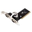 RS232 Serial Port TX382B 2 Port Pci to 9 Pin Com Riser Card Adapter - 1