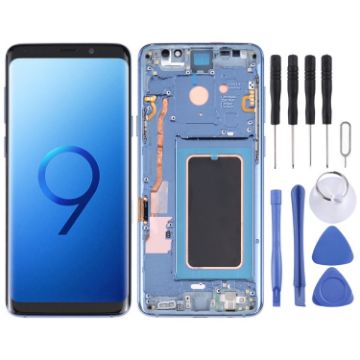 Samsung Galaxy S9+ Super AMOLED LCD Screen with Frame (Blue) - 1