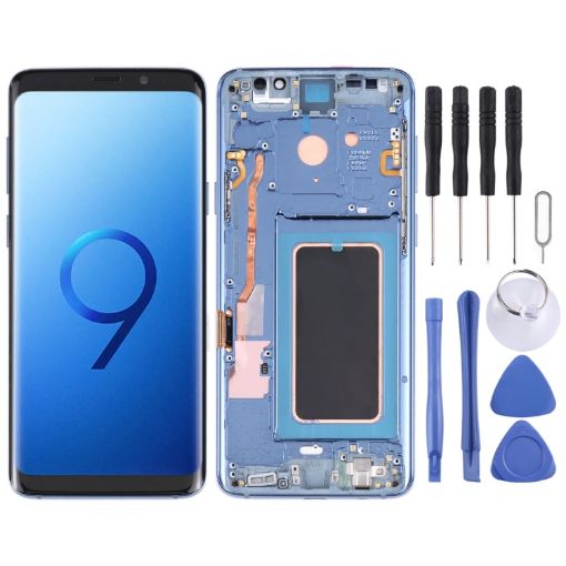 Samsung Galaxy S9+ Super AMOLED LCD Screen with Frame (Blue) - 1