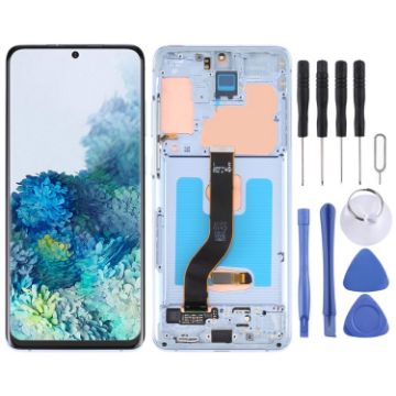 Samsung Galaxy S20+ 5G LCD Screen Assembly with Frame (Blue) - 1