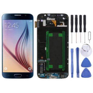 Samsung Galaxy S6 SM-G920F LCD Screen Assembly with Frame (Blue) - 1