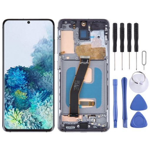 Samsung Galaxy S20 SM-G980 OLED LCD Screen Digitizer Full Assembly (Black) - 1