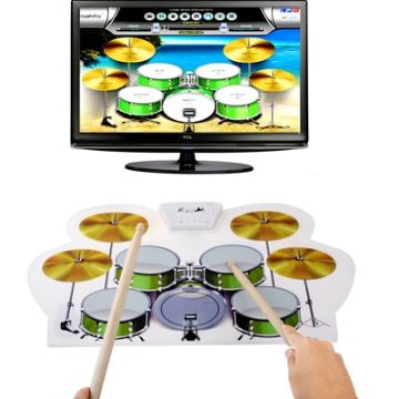 MD-1008 USB 2.0 MIDI Soft Roll-up Drum Kit 46 x 31cm - 1