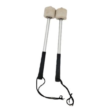 Wool Felt Stainless Steel Non-Slip Drumsticks - Kick Drum Hammers - 1