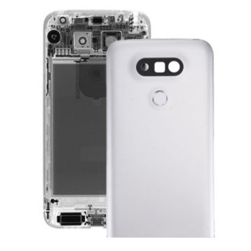 Silver Metal Back Cover for LG G5 with Camera Lens & Fingerprint Button - 1