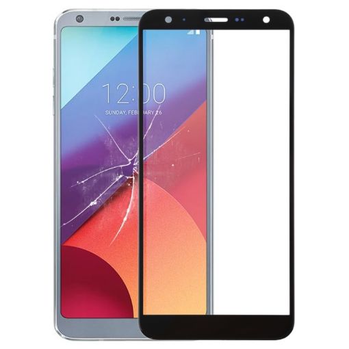 LG G6 Front Screen Outer Glass Lens - Black - 1