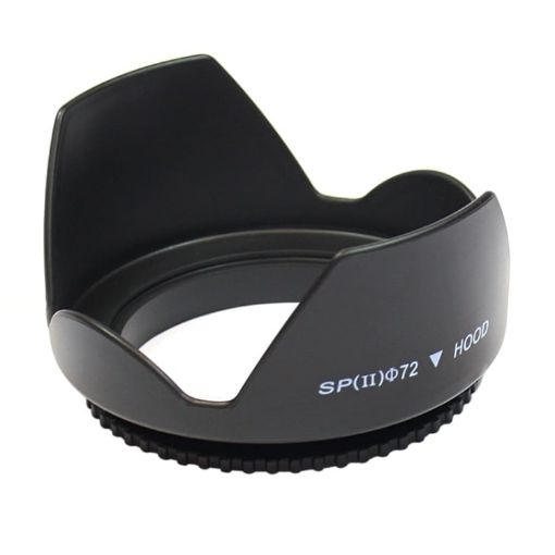 72mm Lens Hood for Cameras - Screw Mount - Black - 1