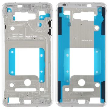 Front Housing LCD Frame Bezel Plate for LG V30 Silver - 1