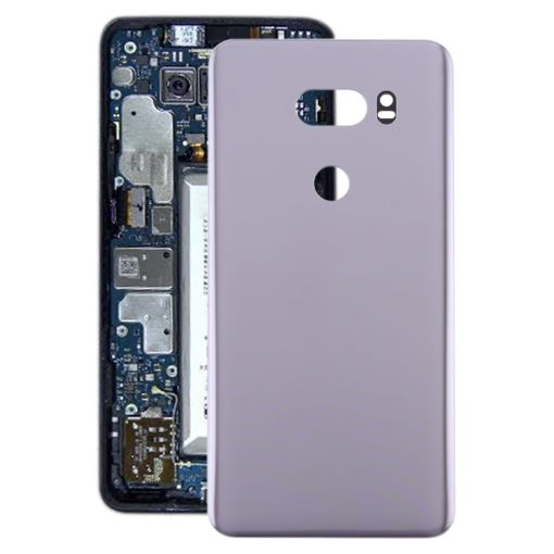 Silver Battery Back Cover for LG V35 ThinQ - Genuine Replacement - 1