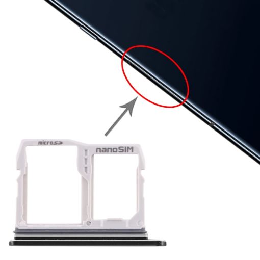 LG V40 ThinQ SIM Card Tray + Micro SD Card Tray - Black - 1
