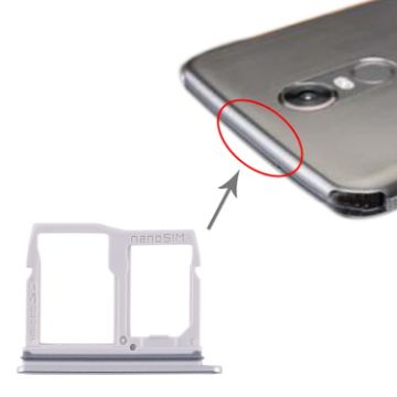 Nano SIM Card Tray + Micro SD Card Tray for LG Stylo 5/Q720 Silver - 1