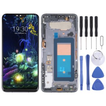 LG V50 ThinQ 5G LCD Screen & Digitizer Assembly With Frame (Black) - 1