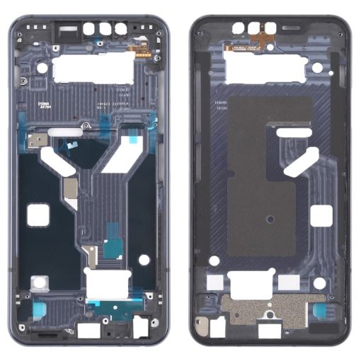 Front Housing LCD Frame Bezel Plate for LG G8s ThinQ (Black) - 1