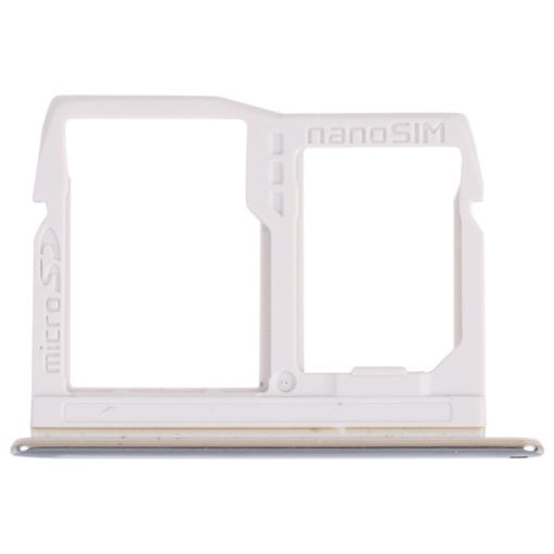 Nano SIM Card Tray + Micro SD Card Tray for LG Stylo 6/K71 Silver - 1
