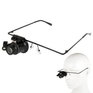 20X Glasses Type Watch Repair Magnifier With LED Light - 1