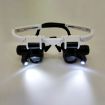 Head-mounted Magnifier Watch Repair Glasses - 8x/15x/23x - 2LED - 5