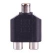 RCA Female to 2 RCA Female Adapter - Black - 2