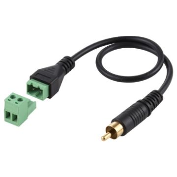 RCA Male to 2 Pin Pluggable Terminals USB Connector Adapter Cable - 1