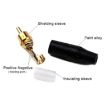 Pure Copper Soldered RCA Male Audio/Video Plug with AV Lotus Connector - 3