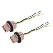 2 PCS 7443 Car Auto LED Bulb Socket Holder - No Light - 2