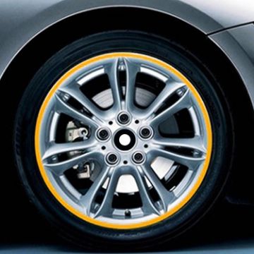 Picture of 15 inch Wheel Hub Reflective Sticker for Luxury Car (Yellow)
