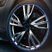 Blue Car Wheel Hub TRIM Mouldings - Scratchproof & Flexible - 1