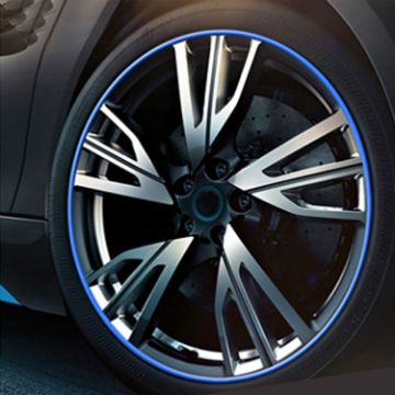 Picture of Universal Decorative Scratchproof Stickup 8M Flexible Car Wheel Hub TRIM Mouldings Shining Decoration Strip (Blue)