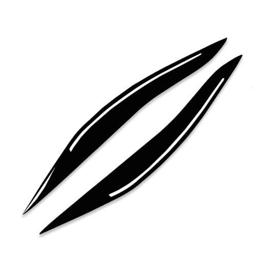 BMW 5 Series F10 2014-2016 Car Lamp Eyebrow Sticker Set - 1