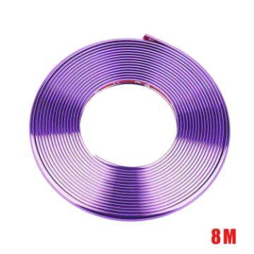 Purple Reflective Wheel Decorative Strip - 8m/Roll - Universal Fit - 1
