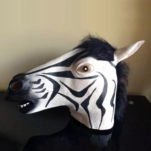 Emulsion Horse Head Zebra Mask for Men and Women - 1