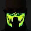 Halloween Mask Voice Control LED Cold Light Terror Cosplay Mask - 1