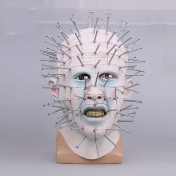Halloween Hat Hellraiser Scary Pinhead Mask Adult Cosplay - 1