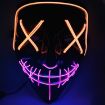 Halloween Festival Party LED Luminescence Mask (Orange Purple) - 1