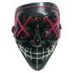 LED Halloween Festival Party X Face Seam Mouth Mask Purple Blue - 2